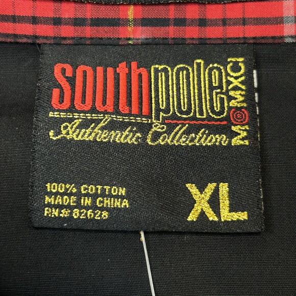 Southpole Hexagon Product Skulls Shirt Mens XL Button Up Black Big Logo NEW - Picture 6 of 9